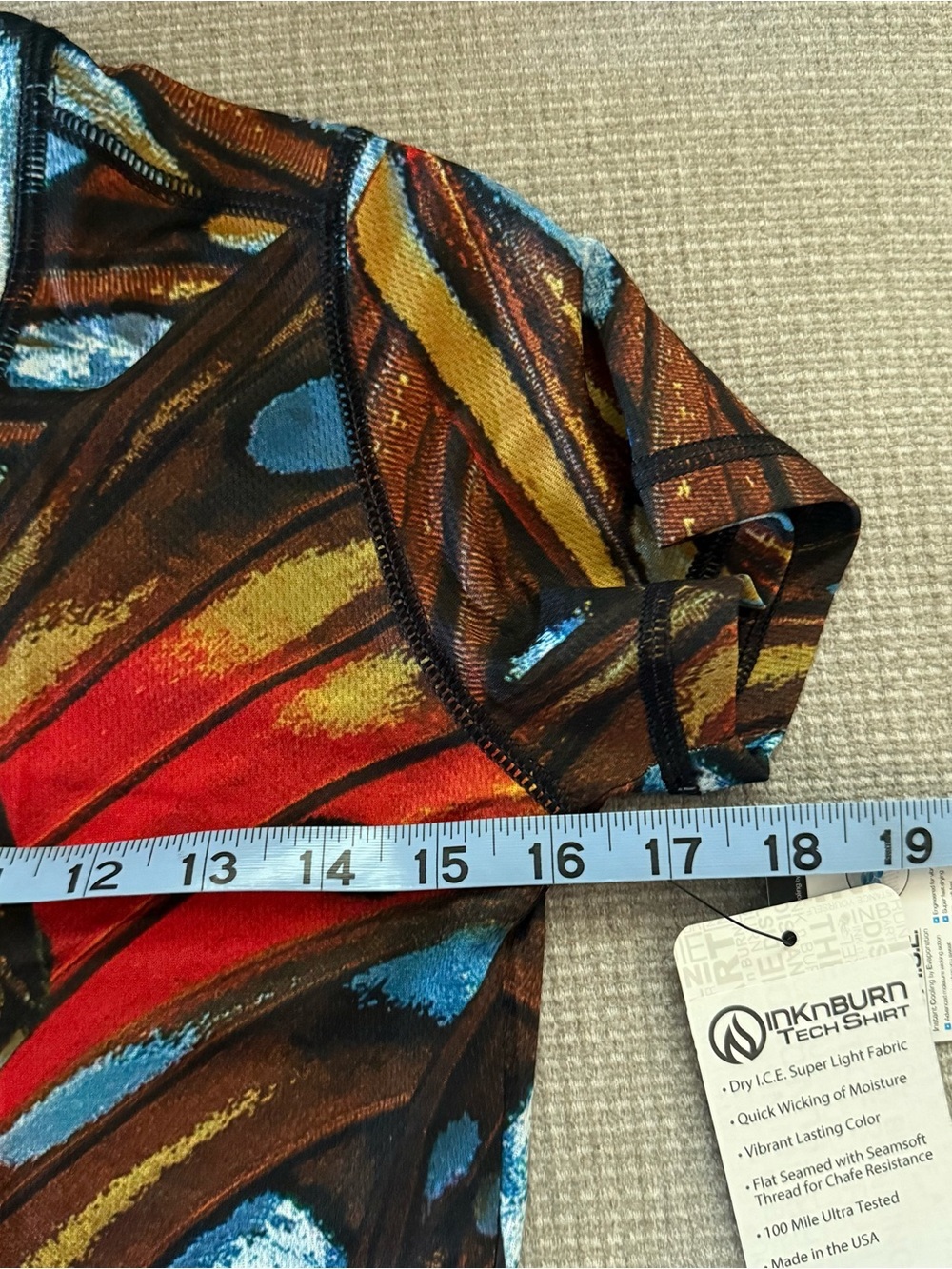 Inknburn multicolored print short sleeve jersey women XXS - Picture 4 of 5
